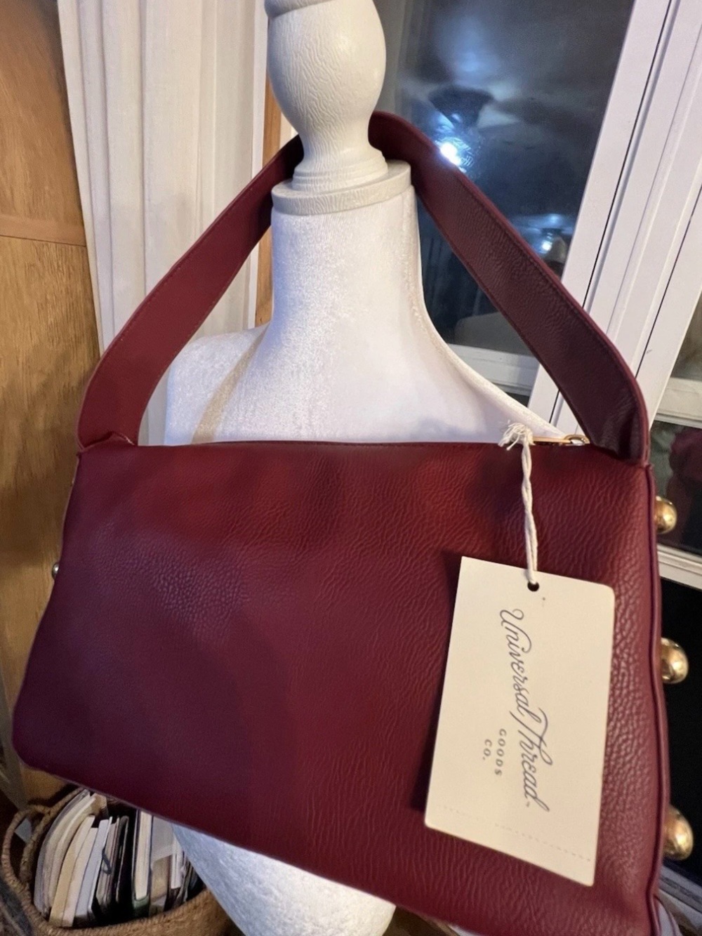 Maroon Studded Shoulder Bag - Universal Thread NWT